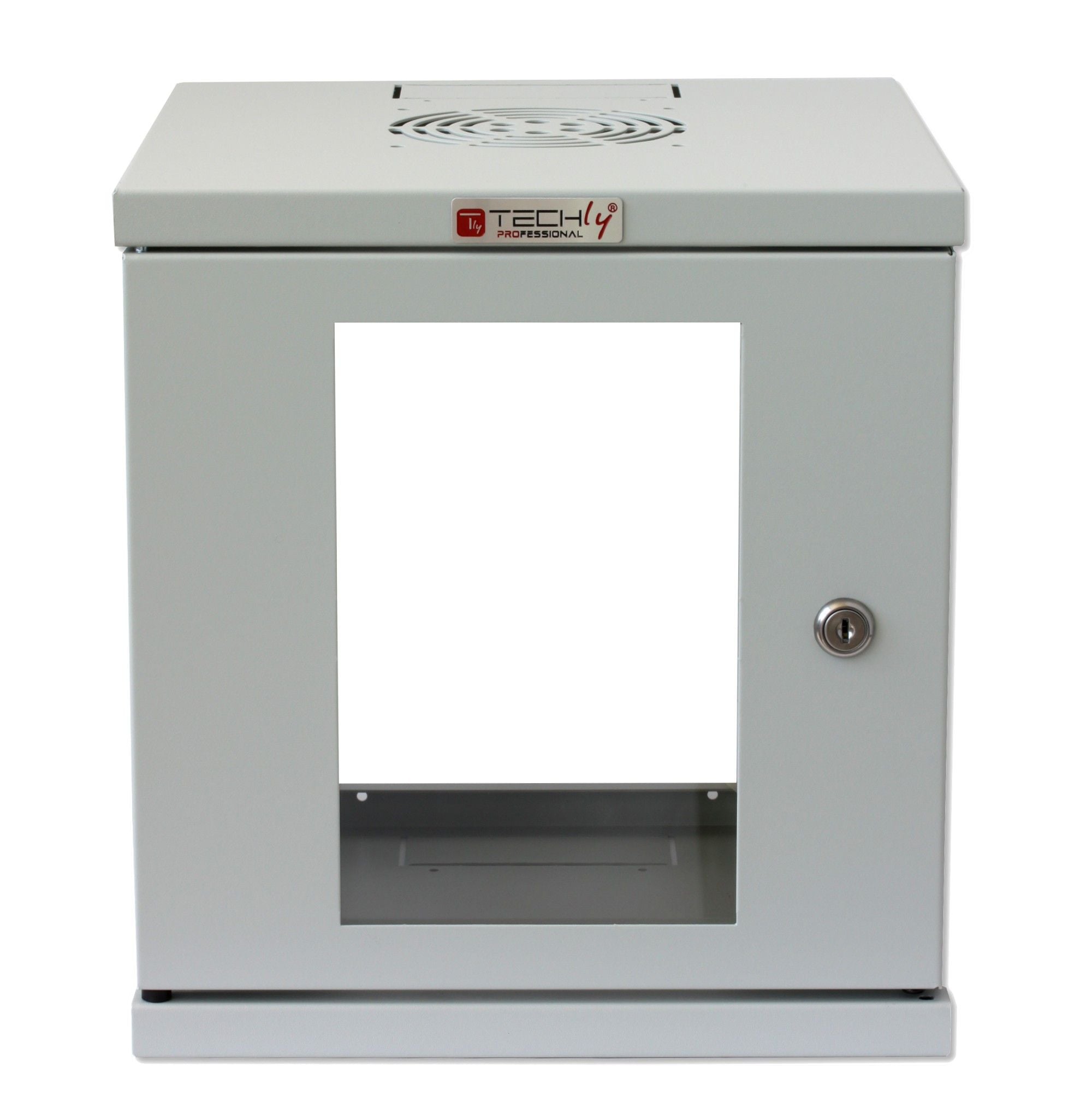 Armadio Rack 10'' a muro 6 unità Grigio - Techly Professional I-CASE EM-1006GTY