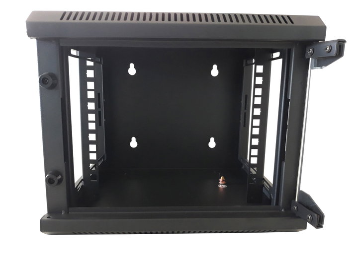 Wall Mount Rack Enclosure 10" 9 Unità Removable Panels Black - Techly Professional I-CASE EM-1009BKEC