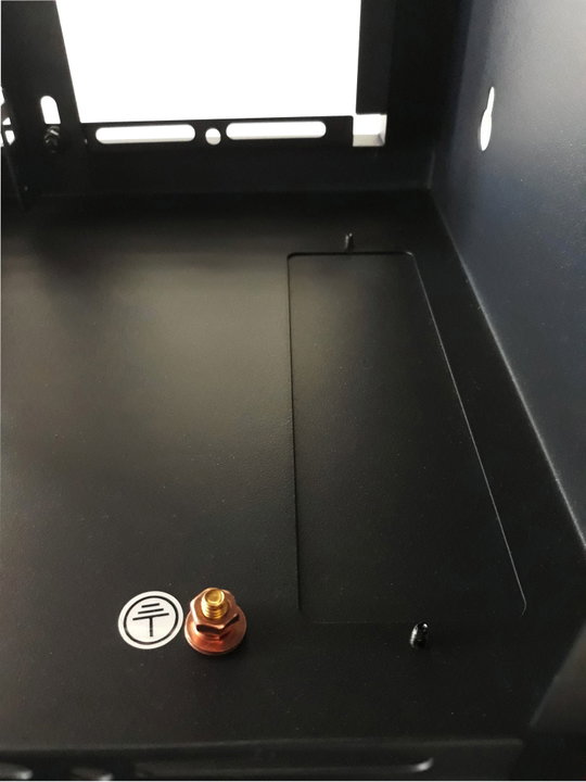 Wall Mount Rack Enclosure 10" 9 Unità Removable Panels Black - Techly Professional I-CASE EM-1009BKEC