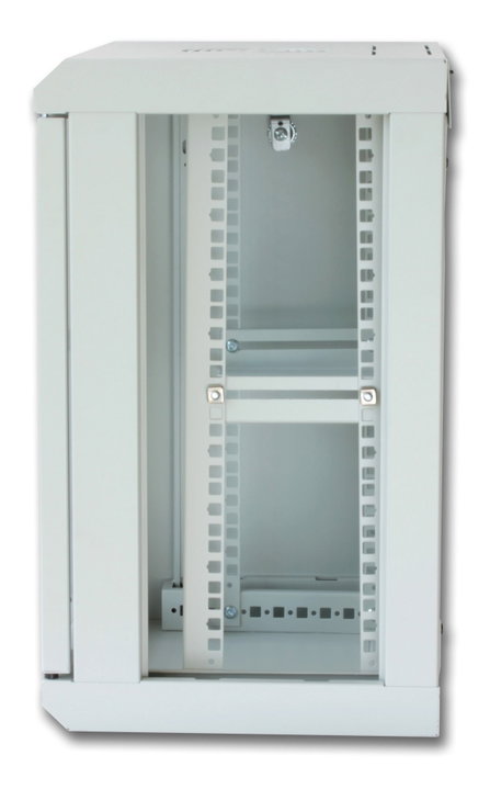 Rack Cabinet 10" wall-mount 9 units with removable panels Gray depth 300 mm - Techly Professional I-CASE EM-1009GPTY