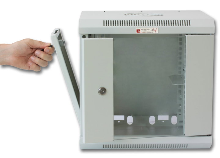 Rack Cabinet 10" wall-mount 9 units with removable panels Gray depth 300 mm - Techly Professional I-CASE EM-1009GPTY