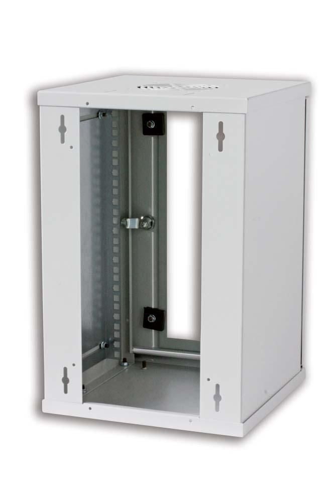 Wall Mount 10" Rack Cabinet 9 Units Gray depth 300 mm - Techly Professional I-CASE EM-1009GTY