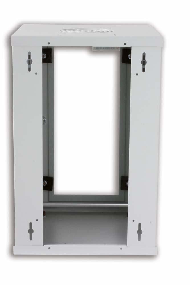 Wall Mount 10" Rack Cabinet 9 Units Gray depth 300 mm - Techly Professional I-CASE EM-1009GTY