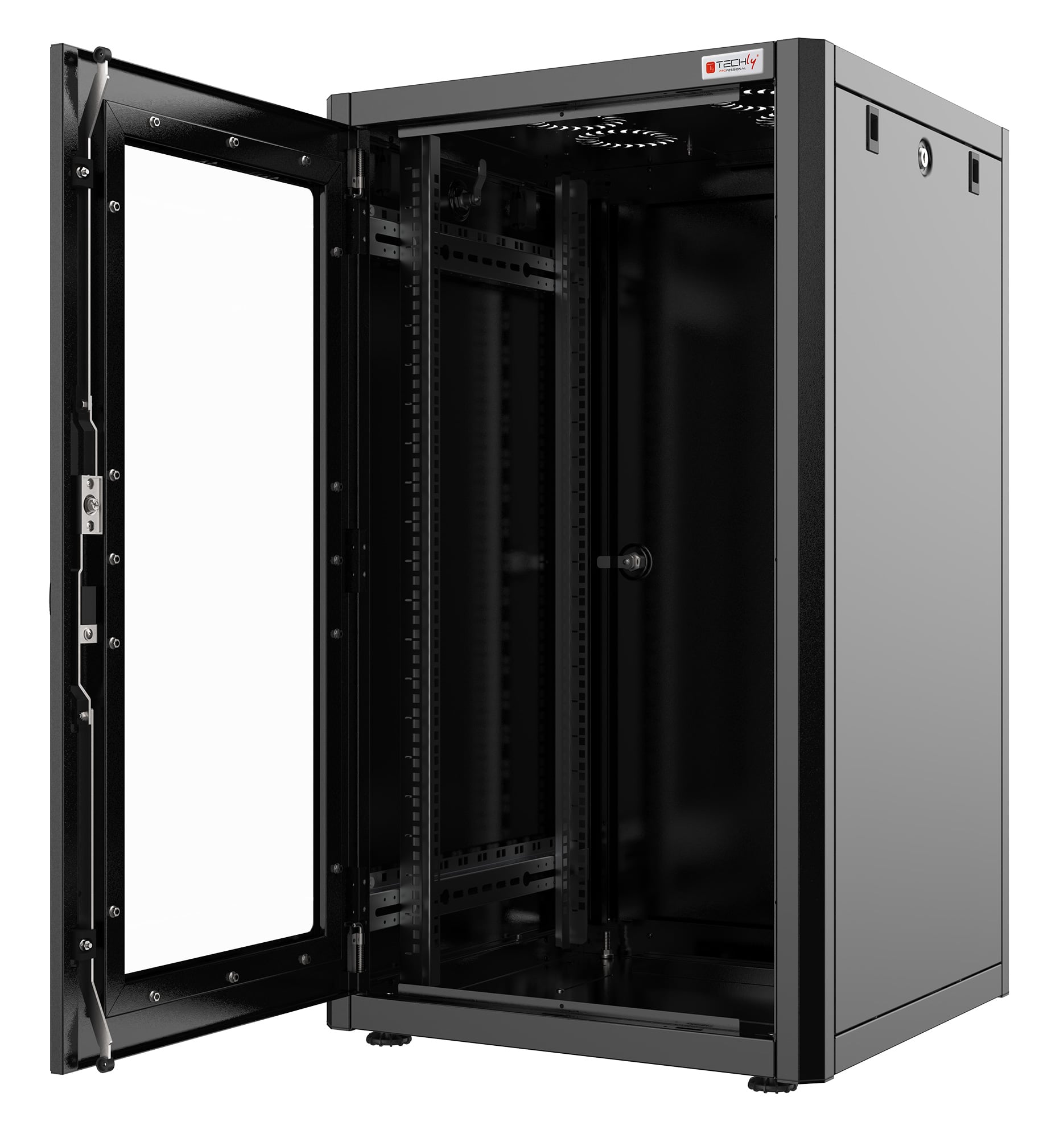 Armadio Rack 19'' 600x600 20 Unita' Nero serie Easynet - Techly Professional I-CASE EN-2066B