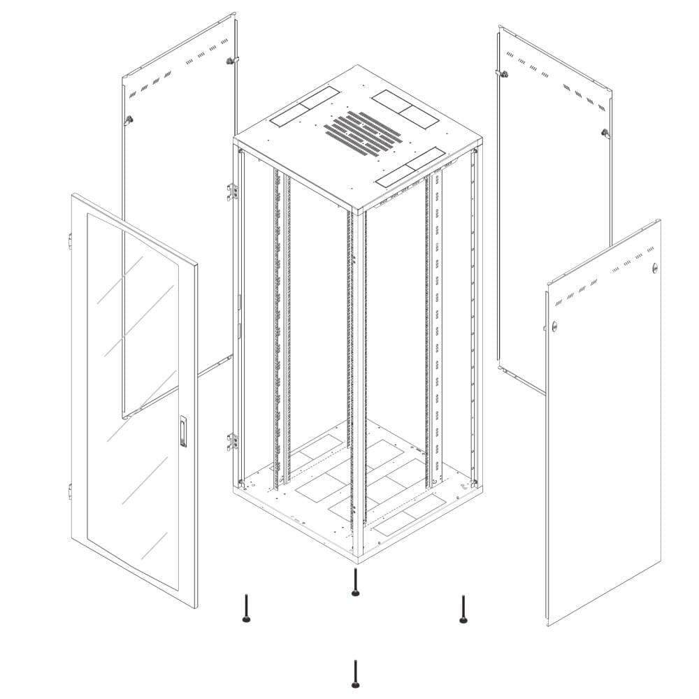 Armadio Server Rack NextGen 1000 19'' 800x1000 33 Unità Nero - Intellinet I-CASE EPPX-3310BKX
