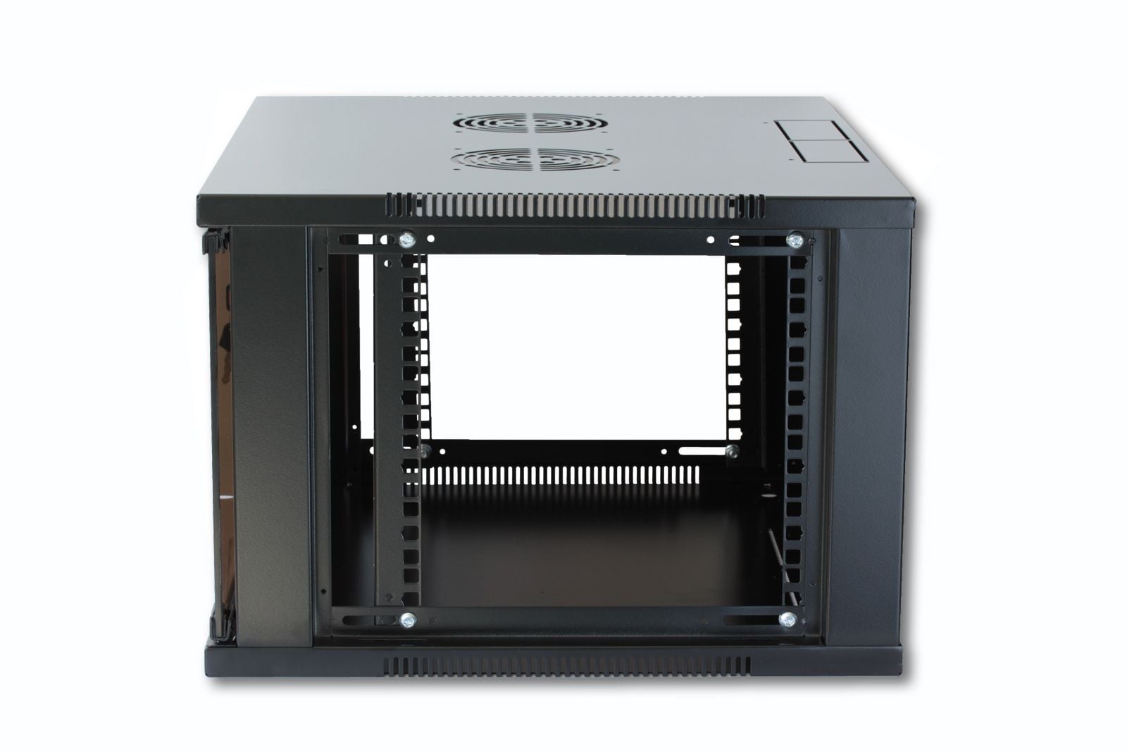 Armadio Rack 19'' a Muro 9U prof. 450 Nero Assemblato - Techly Professional I-CASE ER-1009B45
