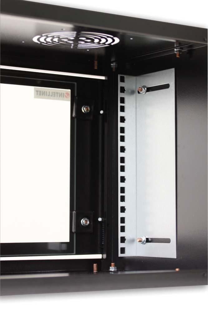 Armadio Rack 19'' a muro 10 unità prof. 400 Nero Assemblato - Intellinet I-CASE ES-1010BK