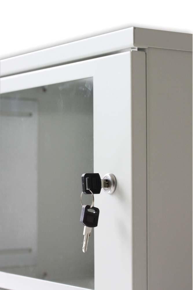 Armadio Rack 19'' a muro 10 unità prof. 400 Grigio Assemblato - Intellinet I-CASE ES-1010G