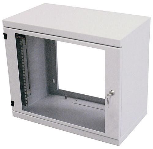 Armadio Rack 19'' a muro 10 unità prof. 400 Grigio Assemblato - Intellinet I-CASE ES-1010G