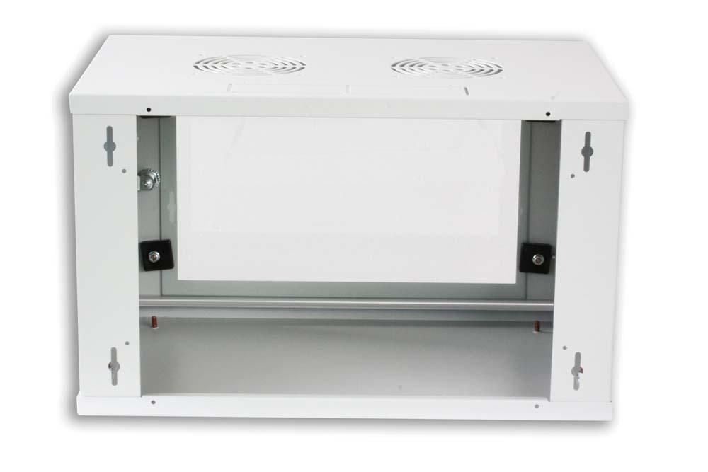Armadio Rack 19'' a muro 16 unità prof. 400 Grigio Assemblato - Intellinet I-CASE ES-1016G