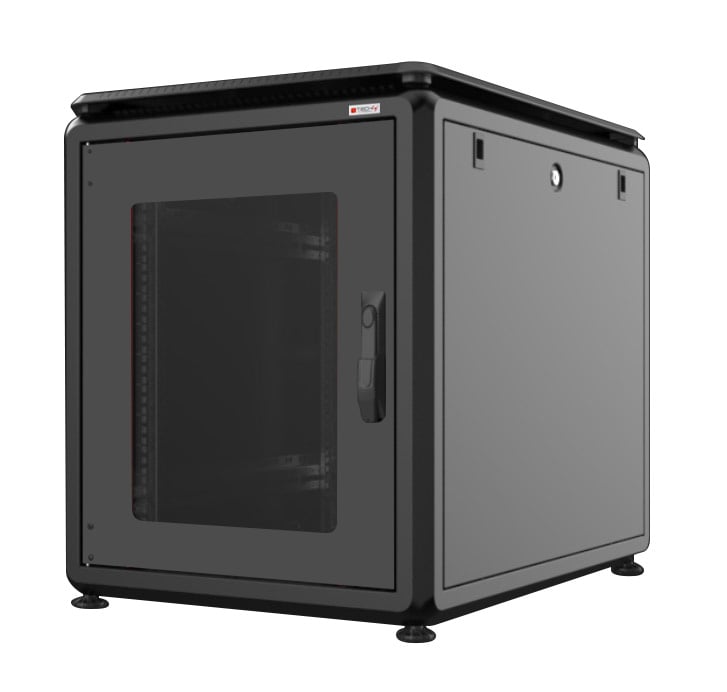 Armadio Server Rack 19'' 600x1000 12 Unità Nero da sotto-scrivania serie Evolution - Techly Professional I-CASE EV-1261BK