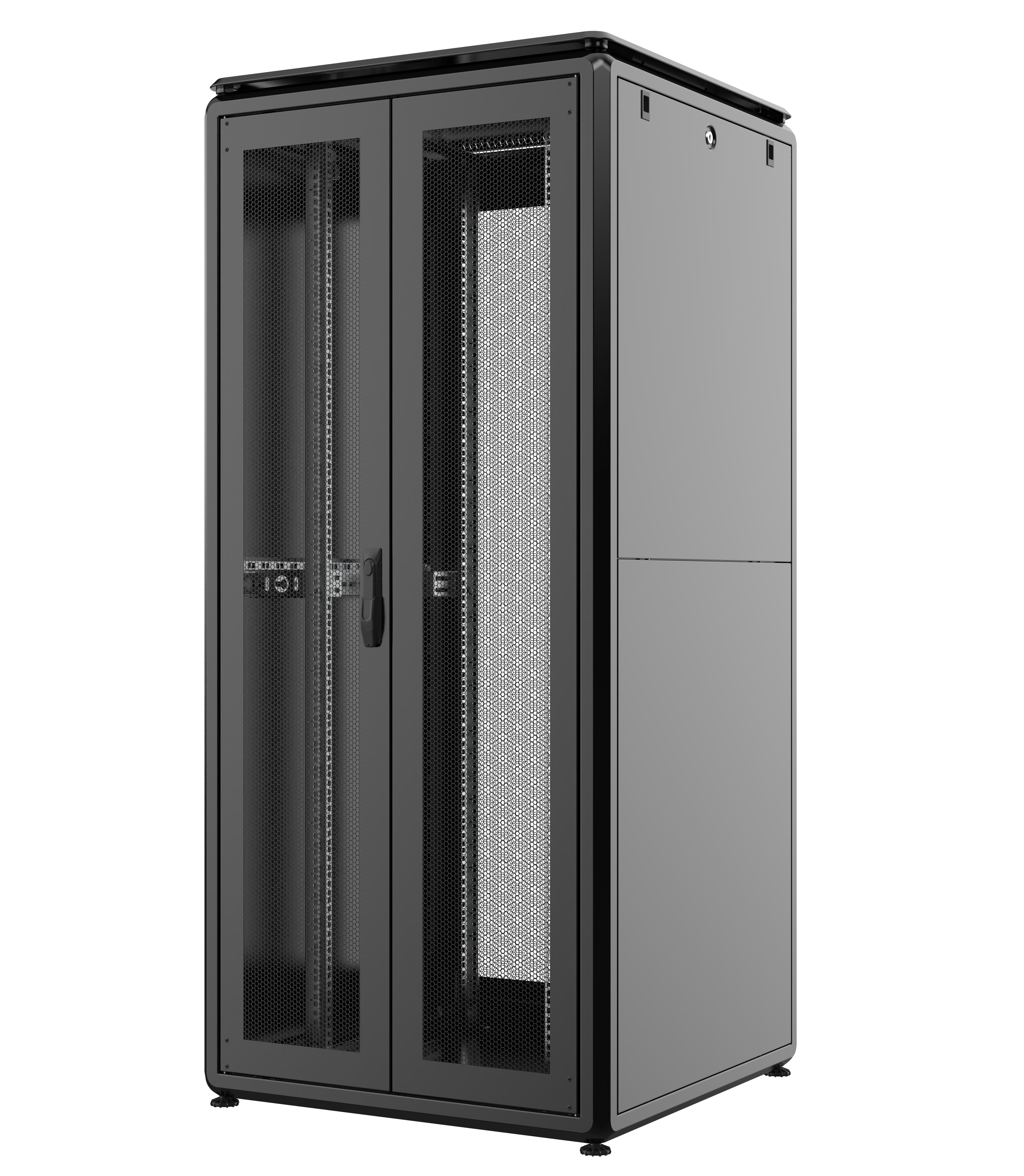 Armadio Server Rack 19'' 800x1000 42U Nero Porta Grigliata Doppio Battente serie - Techly Professional I-CASE EV-4281V2PBF