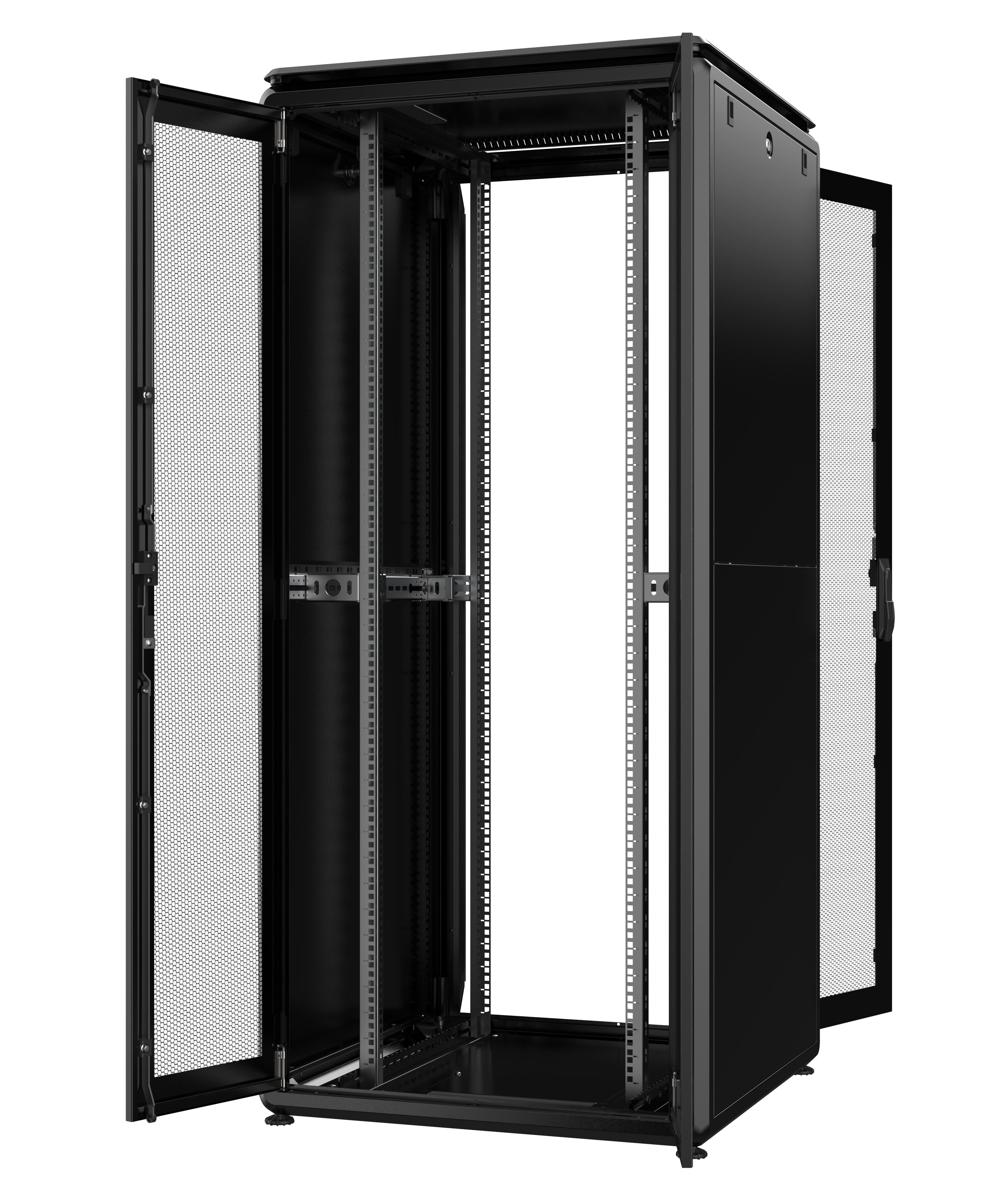 Armadio Server Rack 19'' 800x1000 42U Nero Porta Grigliata Doppio Battente serie - Techly Professional I-CASE EV-4281V2PBF