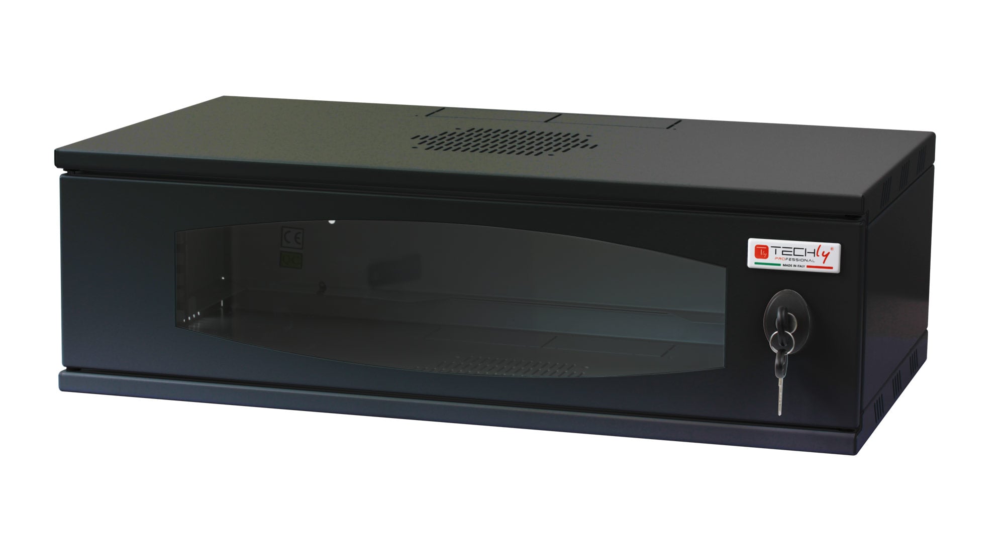 Armadio Rack 19'' a Muro 3U prof. 320 Nero Assemblato - Techly Professional I-CASE EW-2003KB5