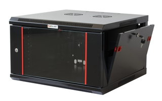 Armadio Rack 19" a muro 6 unità sezione unica prof. 600mm Nero - Intellinet I-CASE EW-2006BK