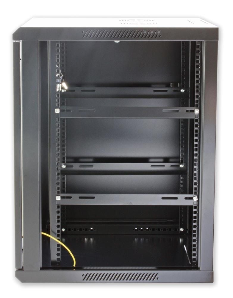 Armadio Rack 19'' a muro 6 unità sezione unica prof. 450mm Nero - Intellinet I-CASE EW-2006BKL