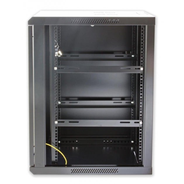 Armadio Rack 19'' a muro 9 unità sezione unica prof. 600mm Nero - Intellinet I-CASE EW-2009BK