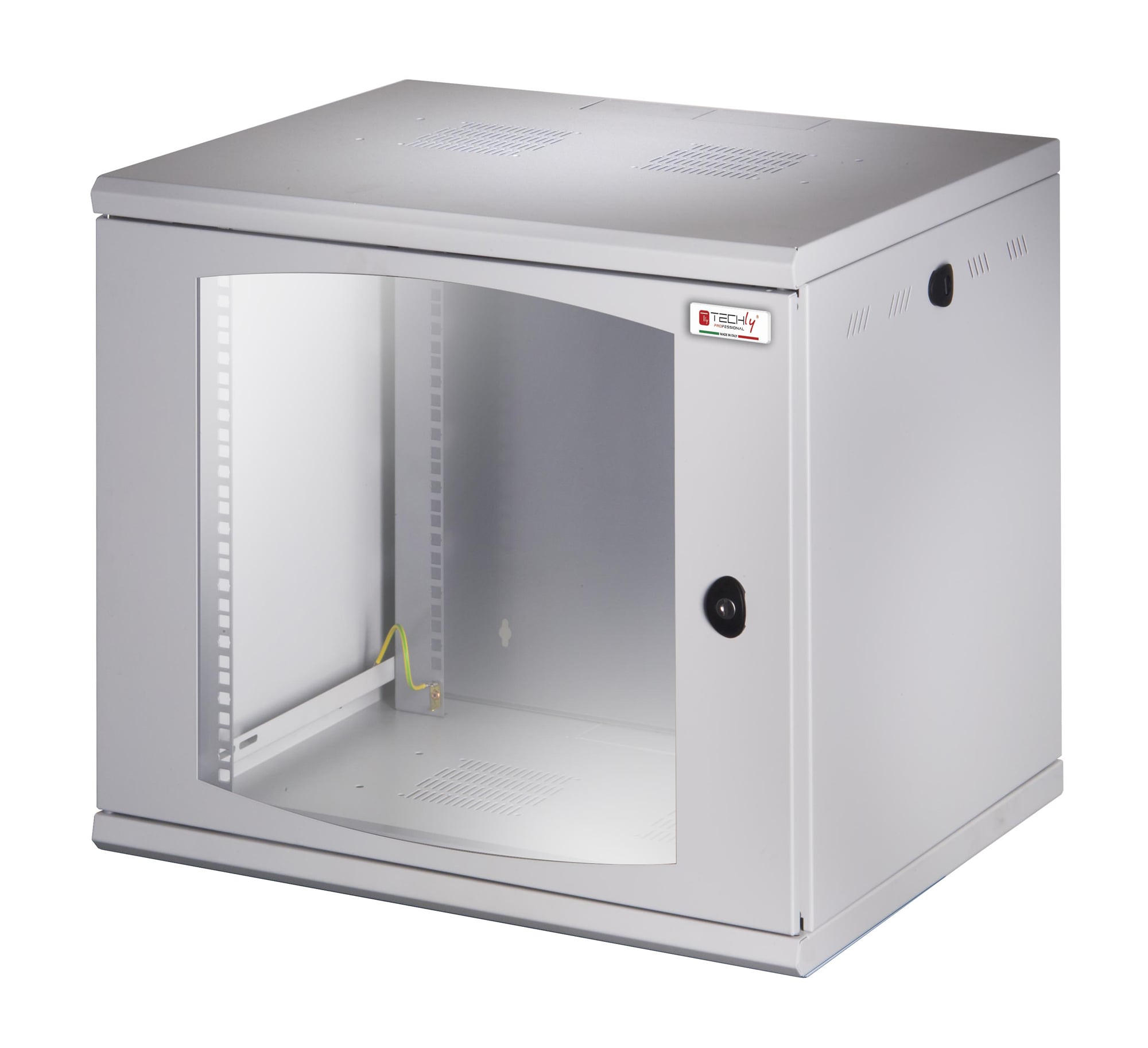 Armadio Rack 19'' a muro 10 unità sezione unica prof. 500mm Nero - Techly Professional I-CASE EW-2009BK5