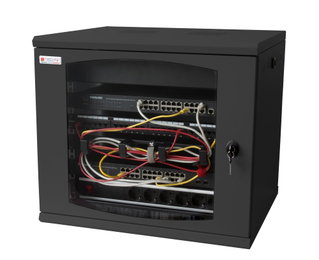 Armadio Rack 19" a Muro 13 Unità Sezione Unica Prof. 500mm Nero - Techly Professional I-CASE EW-2012BK5