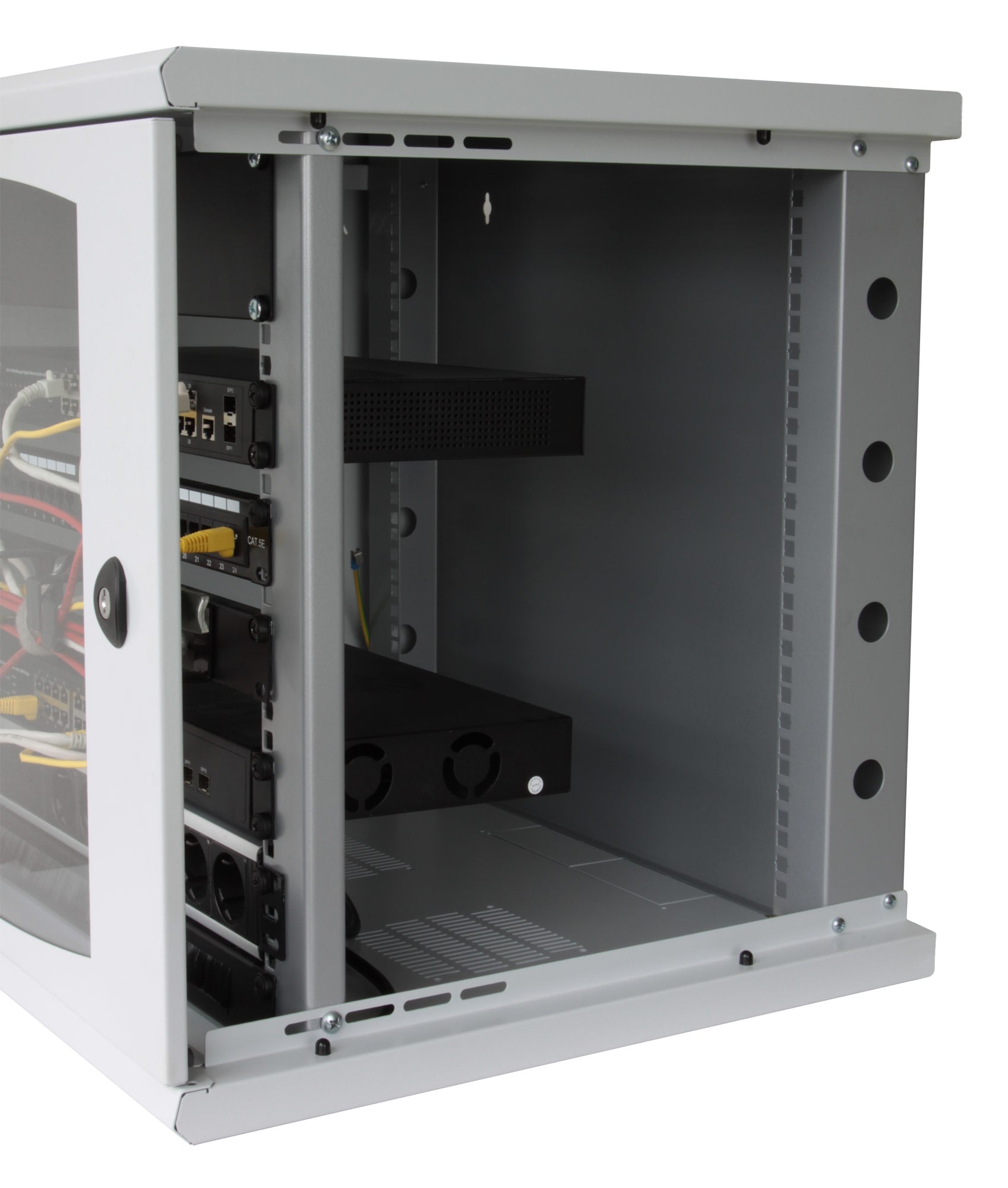 Armadio Rack 19'' a muro 13 unità sezione unica prof. 500mm Nero - Techly Professional I-CASE EW-2012BK5