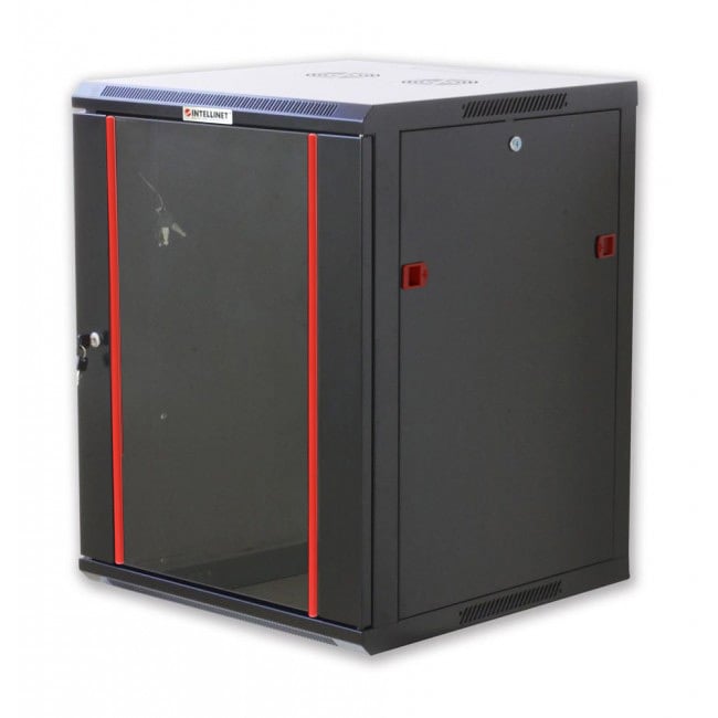 Armadio Rack 19'' a muro 12 unità sezione unica prof. 450mm Nero - Intellinet I-CASE EW-2012BKL