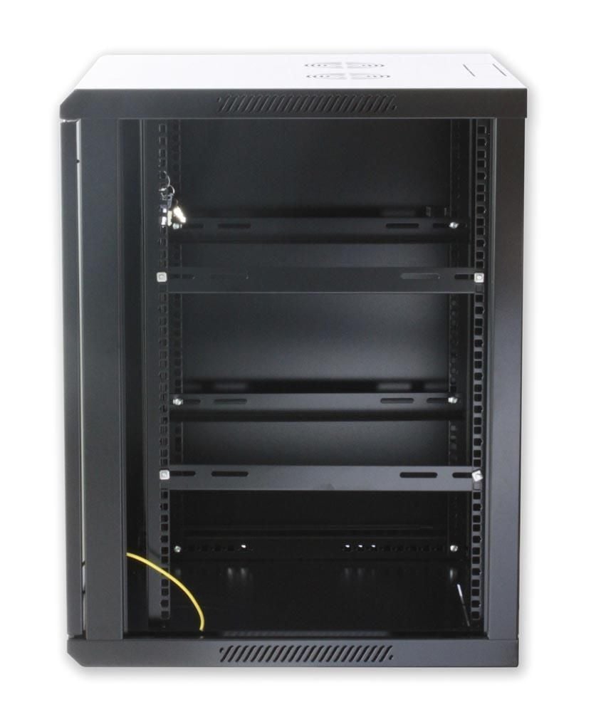 Armadio Rack 19'' a muro 15 unità sezione unica prof. 450mm Nero - Intellinet I-CASE EW-2015BKL