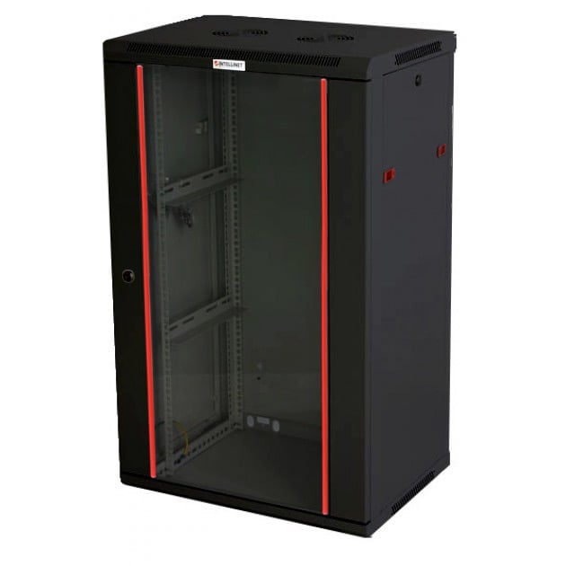 Armadio Rack 19'' a muro 20 unità sezione unica prof. 600mm Nero - Intellinet I-CASE EW-2020BK