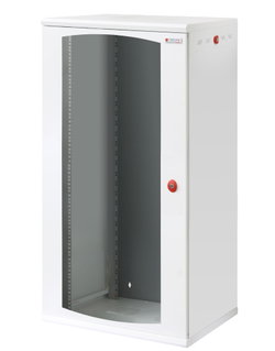 Armadio Rack 19" a Muro 22U Sezione Unica P 600mm Porta Vetro Bianco - Techly Professional I-CASE EW-2022WH6