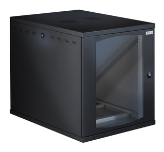Armadio Rack 19" a Muro 13U P 800mm L 600mm Porta Vetro Nero - Techly Professional I-CASE EW-26813BK
