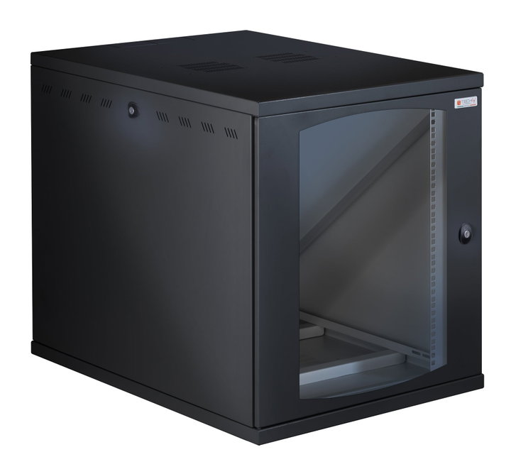 Armadio Rack 19" a Muro 13U P 800mm L 600mm Porta Vetro Nero - Techly Professional I-CASE EW-26813BK