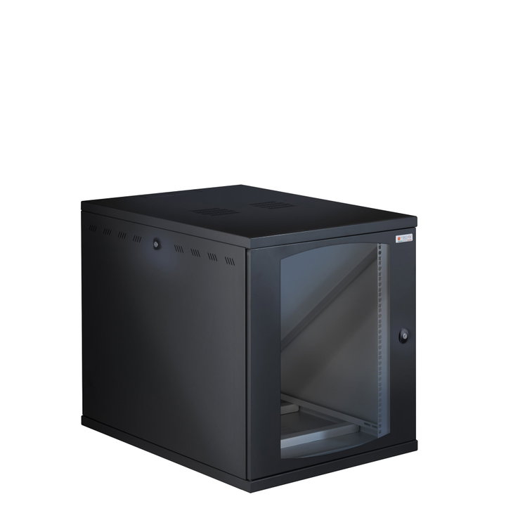 Armadio Rack 19" a Muro 13U P 800mm L 600mm Porta Vetro Nero - Techly Professional I-CASE EW-26813BK