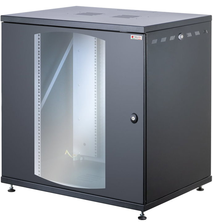 Armadio Rack 19" a Muro 13U P600 L800 Porta Vetro Nero - Techly Professional I-CASE EW-2813BK6