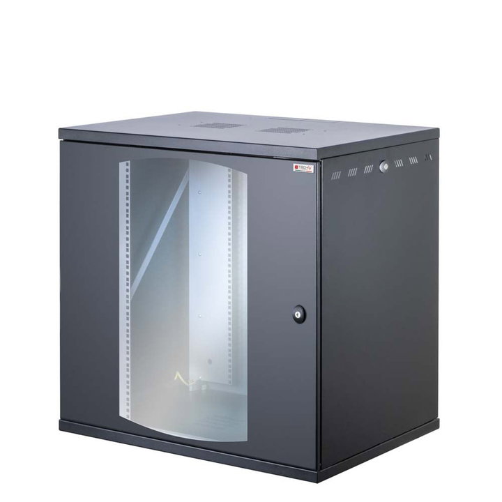 Armadio Rack 19" a Muro 13U P600 L800 Porta Vetro Nero - Techly Professional I-CASE EW-2813BK6