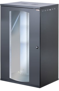 Armadio Rack 19" a Muro 22U P600 L800 Porta Vetro Nero - Techly Professional I-CASE EW-2822BK6