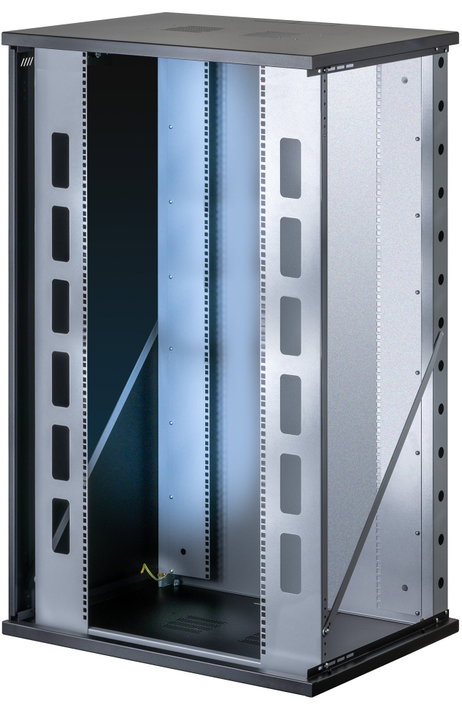 Armadio Rack 19" a Muro 22U P600 L800 Porta Vetro Nero - Techly Professional I-CASE EW-2822BK6
