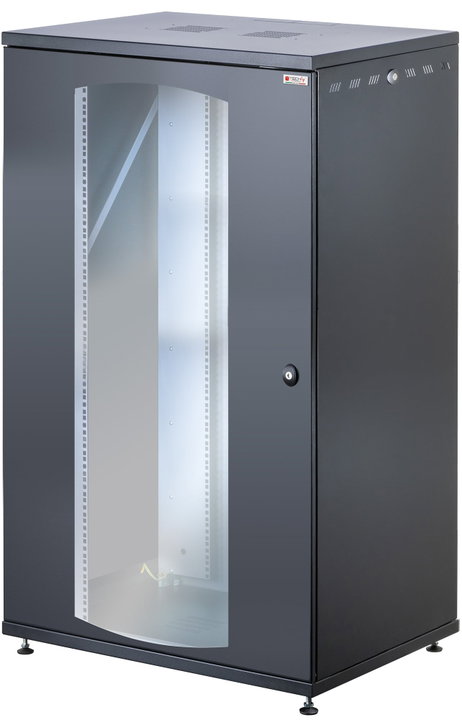 Armadio Rack 19" a Muro 22U P600 L800 Porta Vetro Nero - Techly Professional I-CASE EW-2822BK6