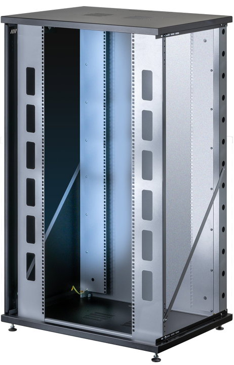 Armadio Rack 19" a Muro 22U P600 L800 Porta Vetro Nero - Techly Professional I-CASE EW-2822BK6