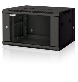 Armadio Rack 19" a Muro 9 Unità Due Sezioni Nero - Intellinet I-CASE EW-3009BK