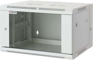Armadio Rack 19" a muro 9 unità due sezioni grigio - Intellinet I-CASE EW-3009G