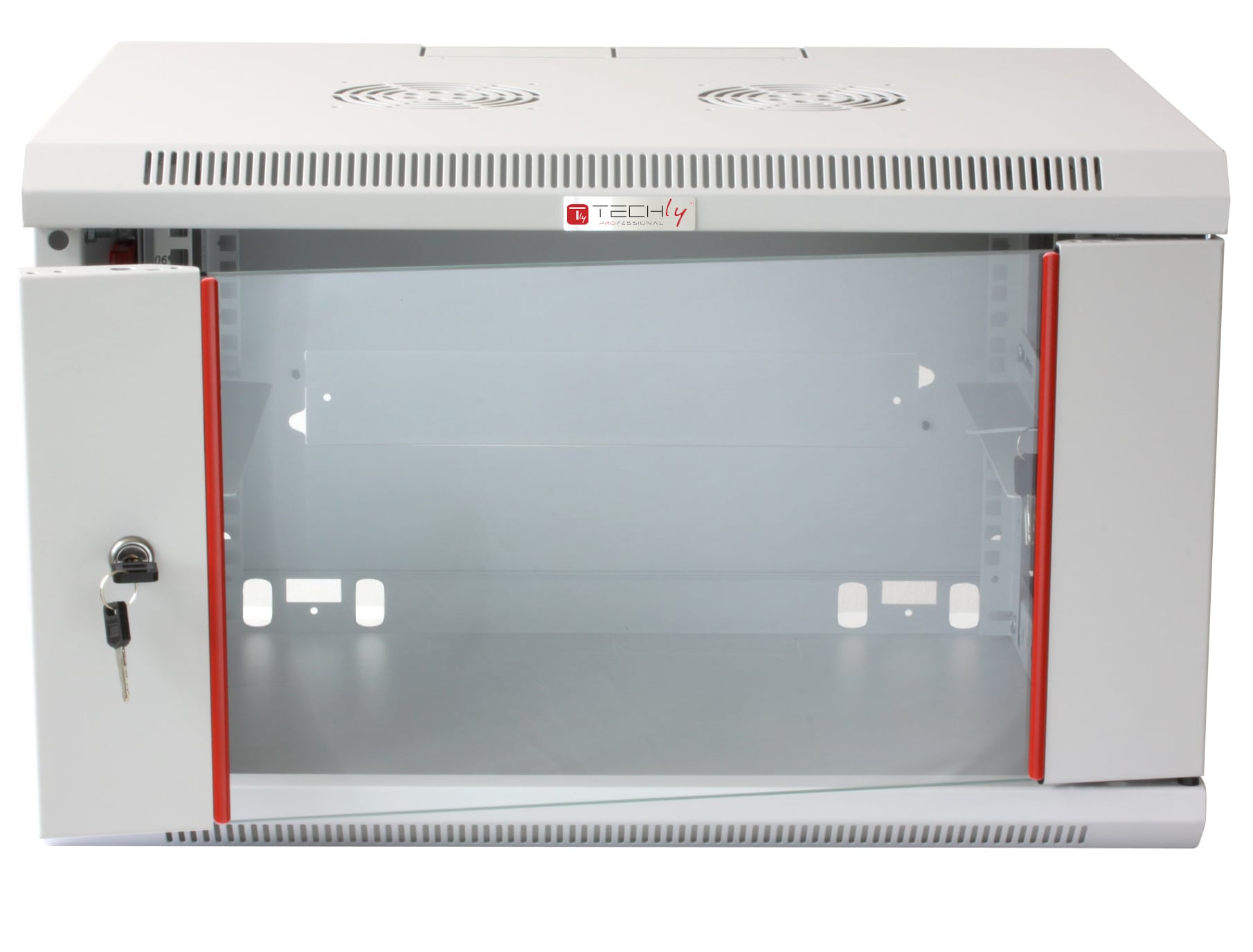 Armadio Rack 19'' a muro 9 unità sezione unica prof. 450mm Grigio - Techly Professional I-CASE EWT-2409G