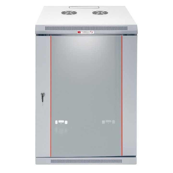 Armadio Rack 19" a muro 15 unità sezione unica prof. 450 mm Grigio - Techly Professional I-CASE EWT-2415G