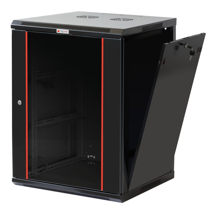 Armadio Rack 19" a Muro 20U Sezione Unica Prof. 600mm Nero - Techly Professional I-CASE EWT-2620B