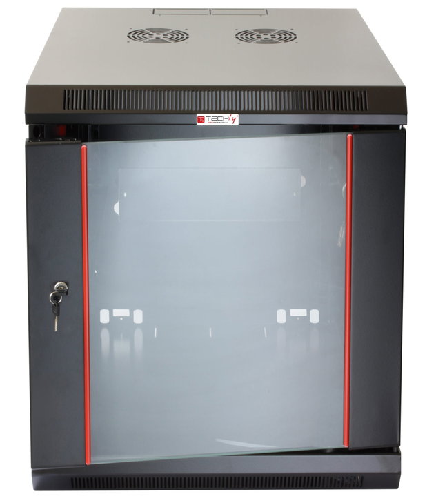 Armadio Rack 19" a Muro 20U Sezione Unica Prof. 600mm Nero - Techly Professional I-CASE EWT-2620B