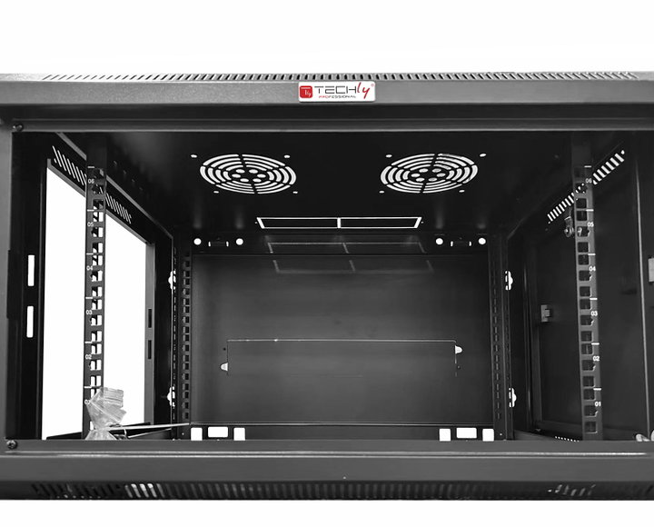 Armadio Rack 19" a Muro 20U Sezione Unica Prof. 600mm Nero - Techly Professional I-CASE EWT-2620B