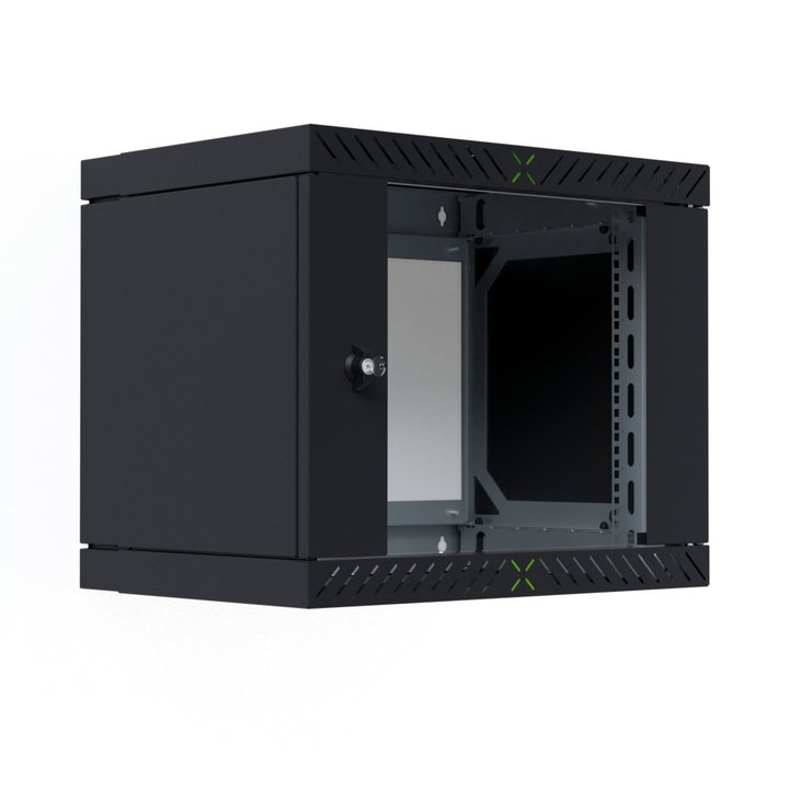Armadio Rack 19" a Muro 9U da Assemblare Profondità 400-600 mm Nero - X-RACK I-CASE EWX-2009BK