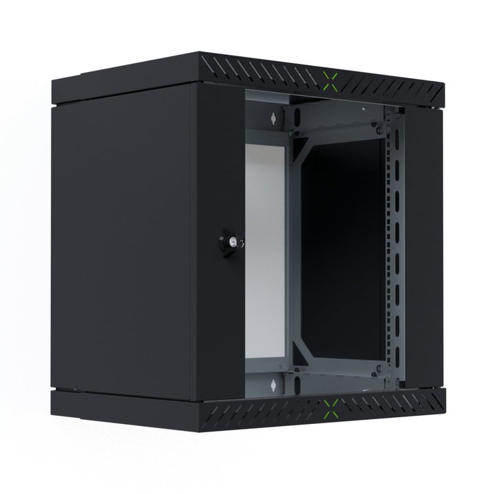 Armadio Rack 19" a Muro 12U da Assemblare Profondità 400-600 mm Nero - X-RACK I-CASE EWX-2012BK