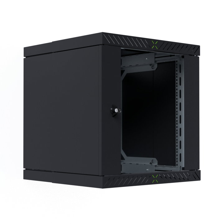 Armadio Rack 19" a Muro 12U da Assemblare Profondità 400-600 mm Nero - X-RACK I-CASE EWX-2012BK