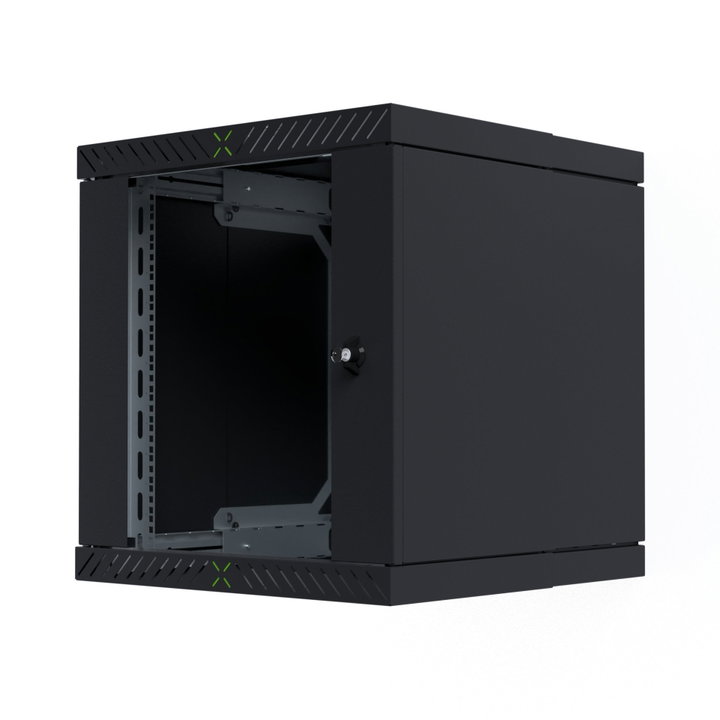 Armadio Rack 19" a Muro 12U da Assemblare Profondità 400-600 mm Nero - X-RACK I-CASE EWX-2012BK