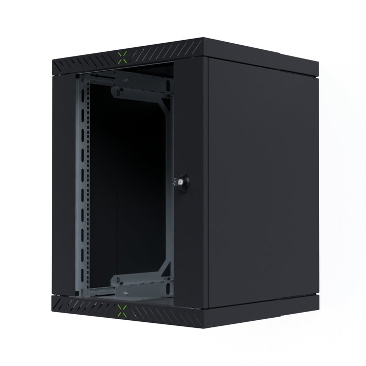 Armadio Rack 19" a Muro 15U da Assemblare Profondità 400-600 mm Nero - X-RACK I-CASE EWX-2015BK