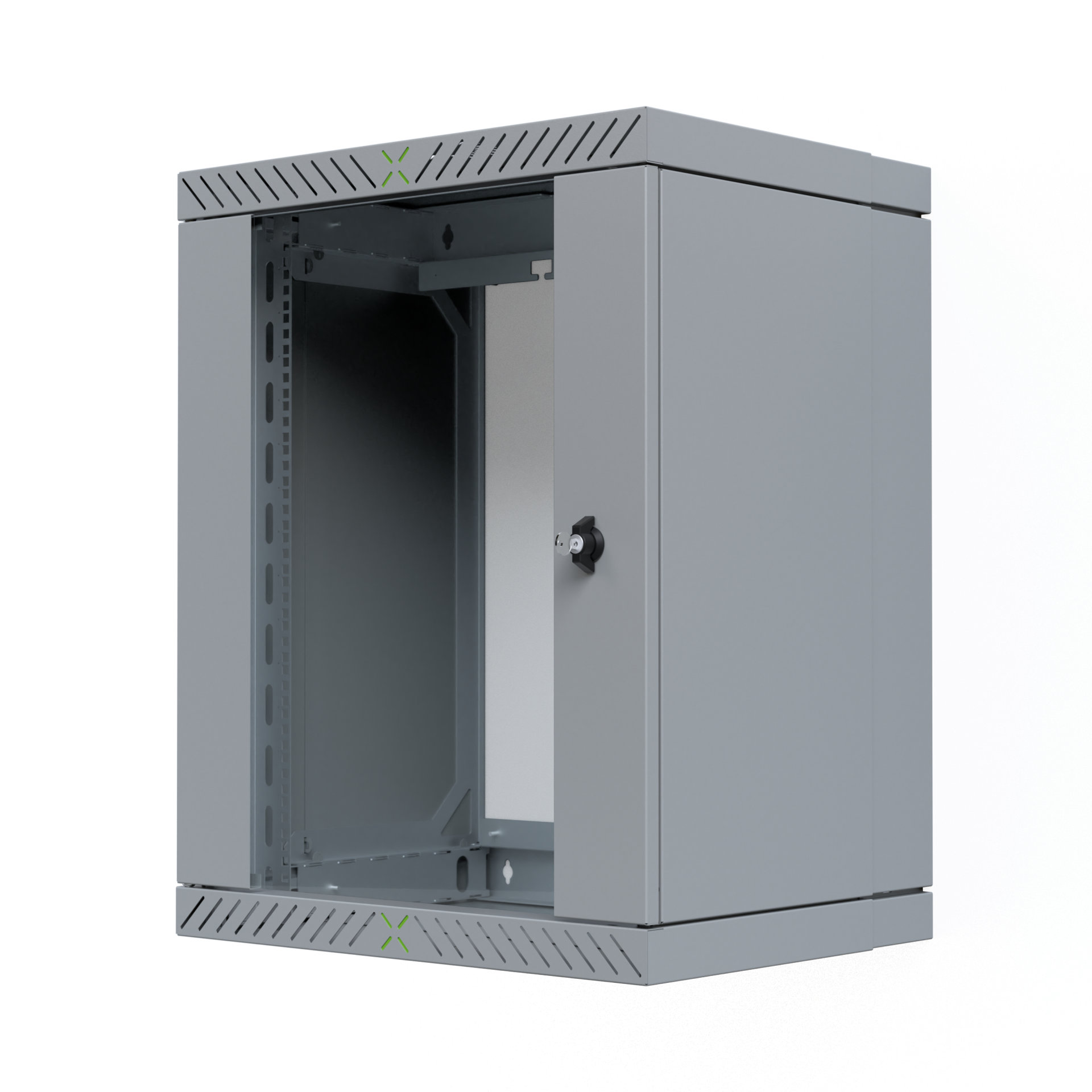 Wall-Mount 19" Rack Cabinet 15U Unassembled Depth 400-600 mm - X-Rack I-CASE EWX-2015G